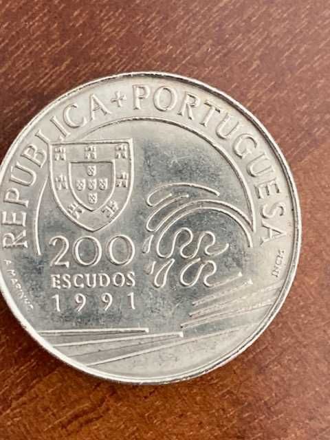 5 Moedas comemorativas 200 escudos (200$00) 1991 - Colombo e Portugal
