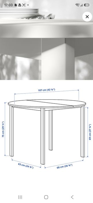 Stół okragly ikea