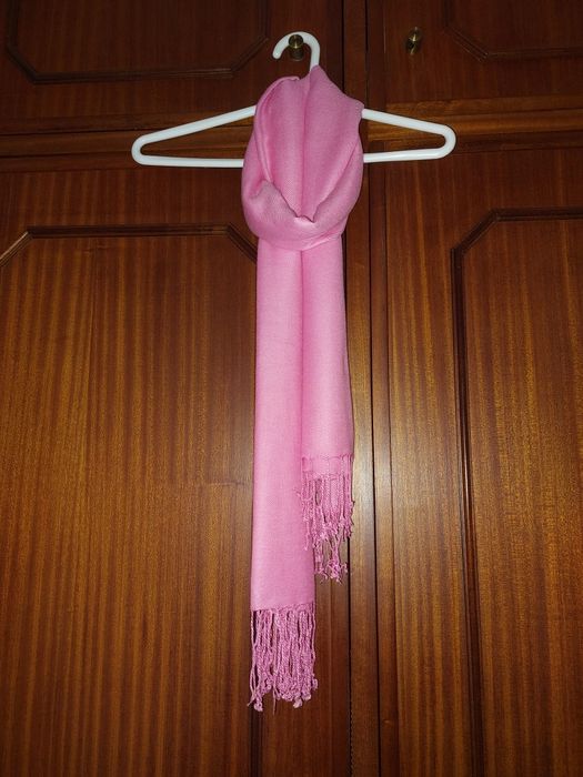 Pashmina de cor rosa