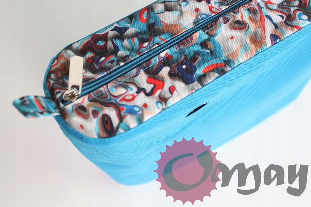 organizer OBAG MINI niebieska lawa turkus 2 kieszenie wkład OMAY