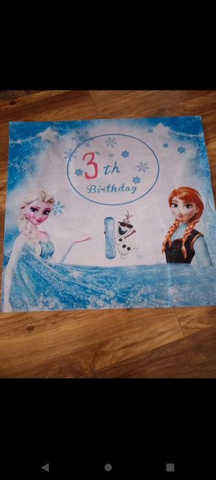 Plakat urodzinowy kraina lodu elsa
