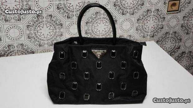 Mala de senhora preta com apliques Prada