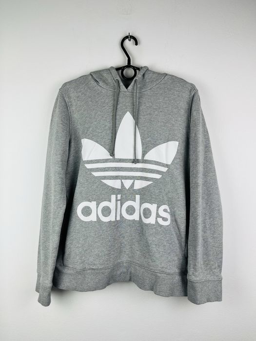Szara bluza sportowa Adidas rozmiar M fit hoodie oversize boxy sport