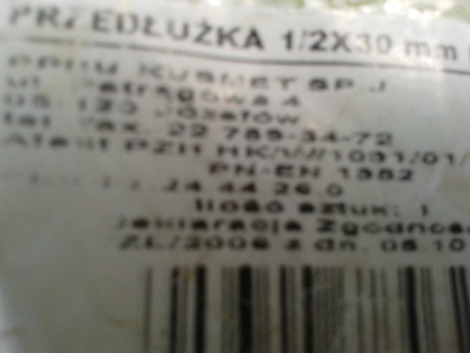 przedłużki do instalacji 1/2"