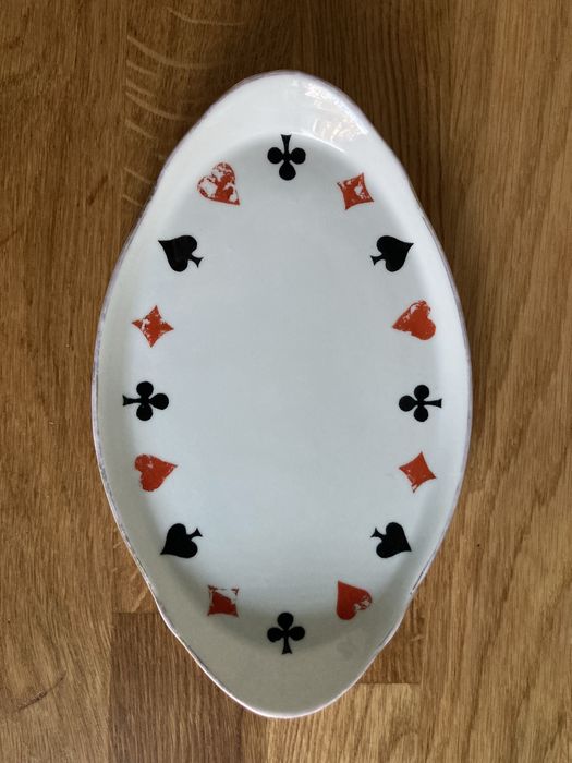 Talerzyk spodek Ćmielów seria brydżowa PRL