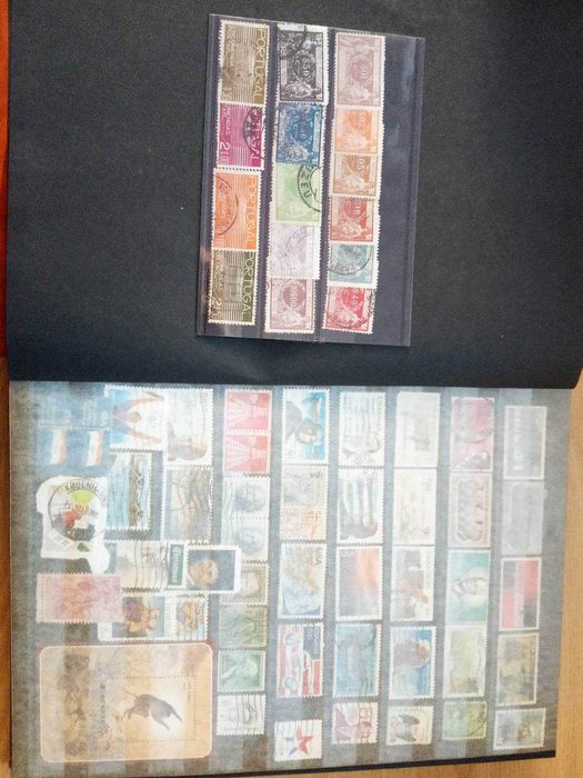 Filatelia Álbum com 32 paginas coleção de selos de vários países