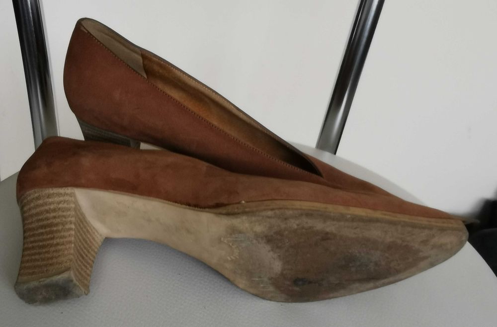 półbuty słupki 40 24 cm skóra