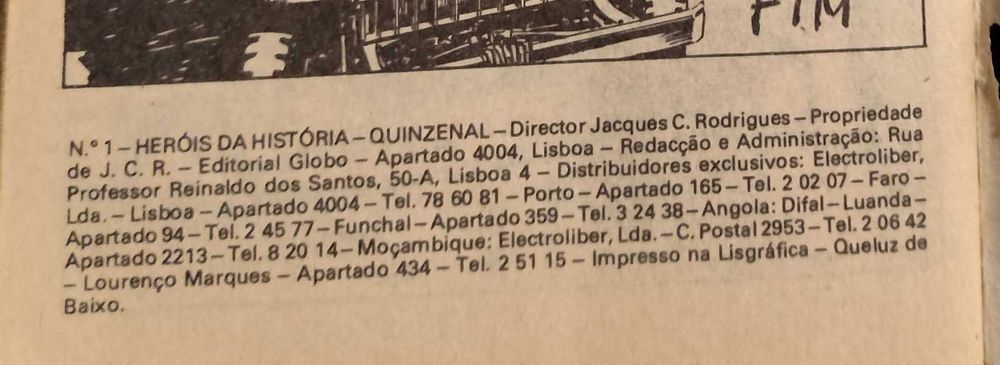 Nº 1 Herois da  História - Banda desenhada