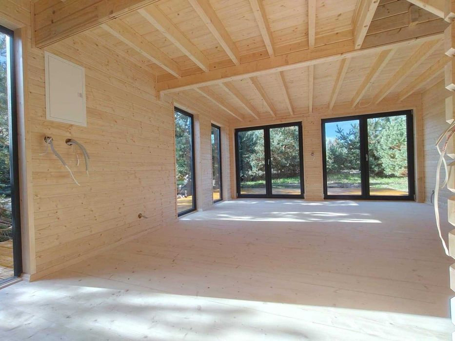 Drewniany domek letniskowy Jan III 65 +27 m2-ROD, ośrodek wypoczynkowy