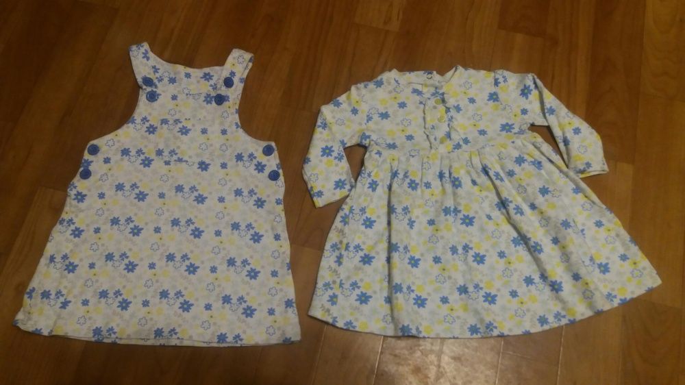 Комплект платье+сарафан 6-12мес (можно для двойни)