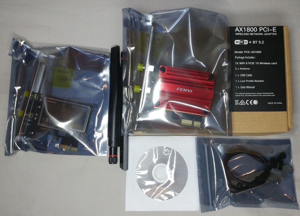 Бездротовий адаптер FENVI WiFi 6 PCI-E AX1800 WiFi 6 Bluetooth 5.2
