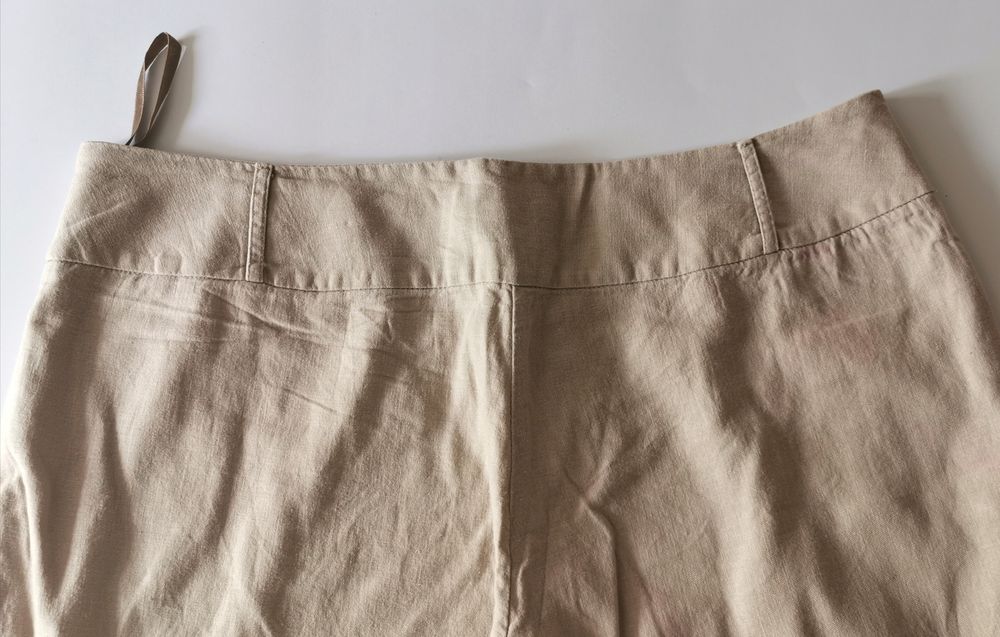 Lniane rybaczki ETAM beżowe 44/46 XL/XXL