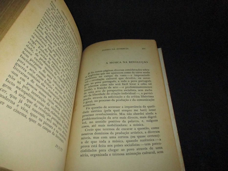 Livro Diário da Ausência Urbano Tavares Rodrigues