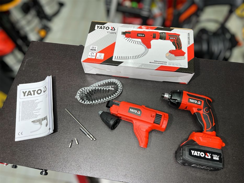 Ленточный шуруповерт аккумуляторный YATO YT-82076 (без АКБ и ЗУ)