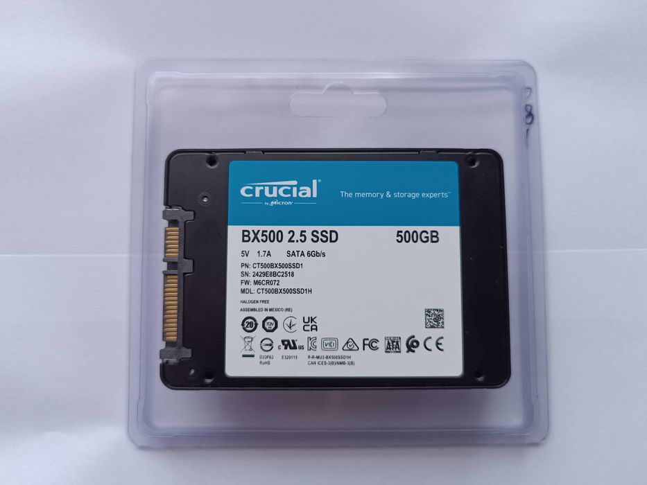 Новий SSD Crucial BX500 GB ГБ 3D NAND TLC CT500BX500SSD1 SATA 2.5