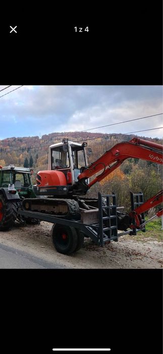 Laweta przyczepa z napedem pod koparke!