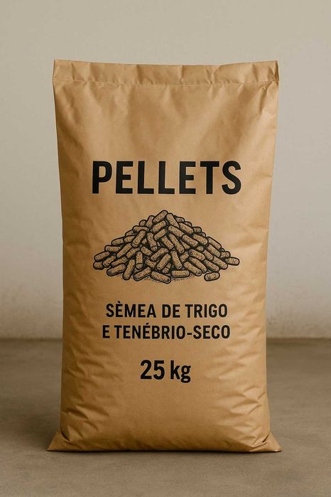 Pellets inseto e cereais – sacos de 25 kg