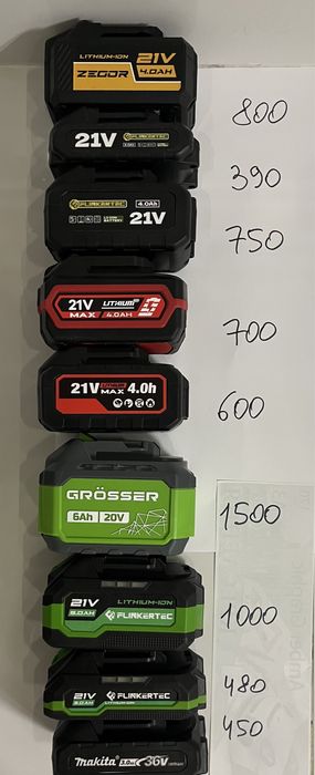 Акумулятор 4.0a makita,procraft,revolt,Stromo,profi tec та інші.