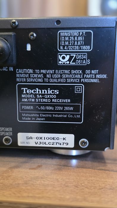 Amplituner Technics GX-100 z pilotem