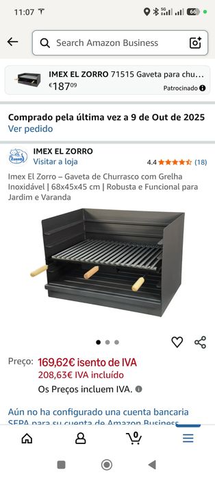 Gaveta de Churrasqueira "El Zorro" com 68x45x45 cm