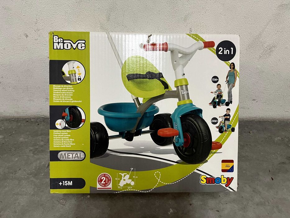 Triciclos para crianças menino e menina - 2 cores disponíveis - SMOBY Be Move Blue
