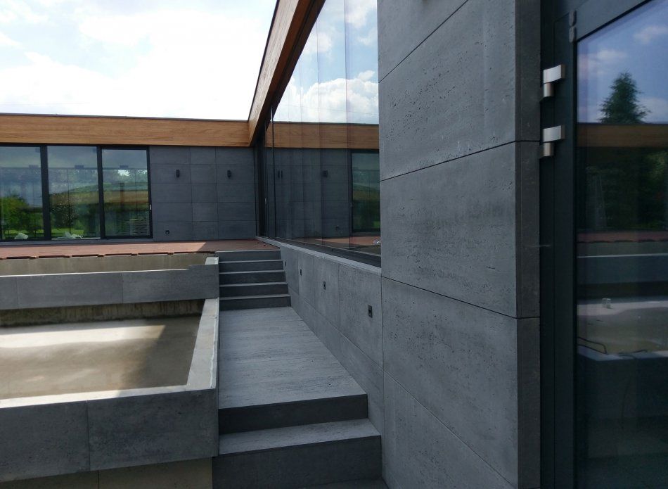 SCHODY TARASY PODŁOGI CHODNIKI beton architektoniczny - płyty betonowe