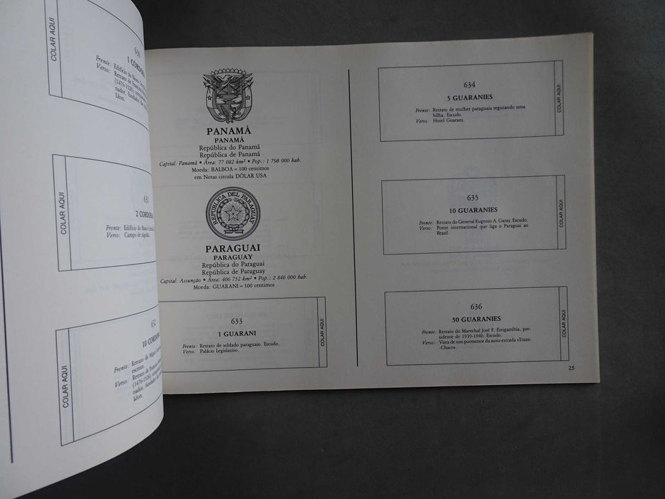 Caderneta de cromos vazia Notas de todo o mundo - Volume IV América ..