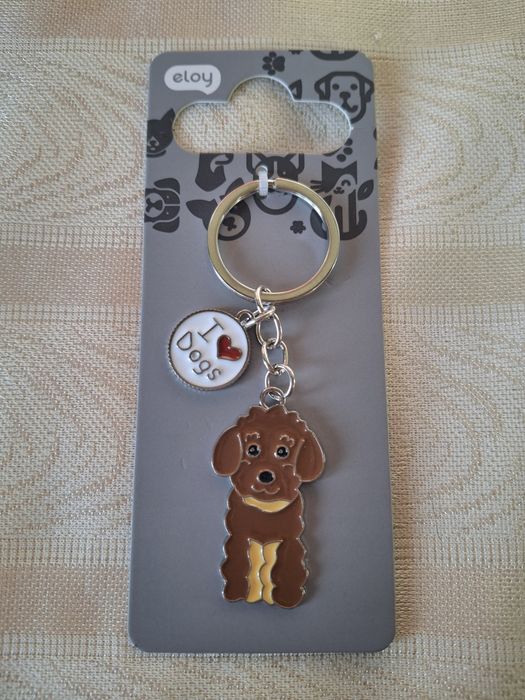 Uroczy brelok z pieskiem i love dogs eloy