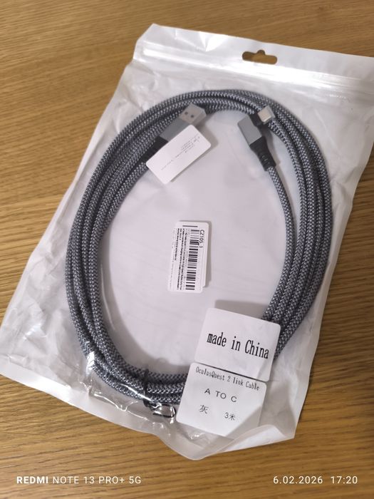 Kabel do Oqulus Quest USB A do C