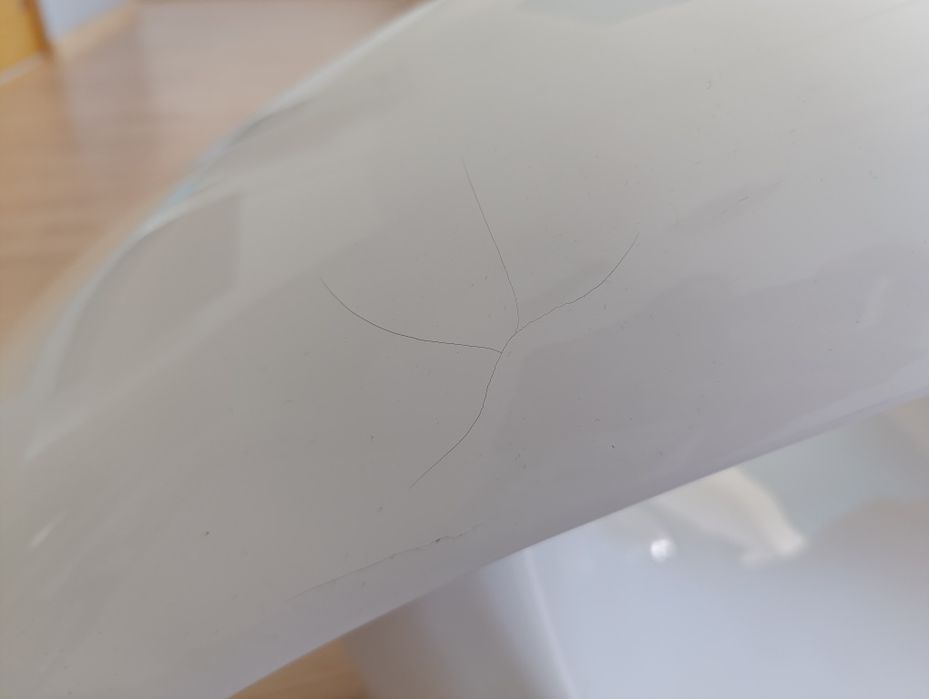 Mesa de centro oval branca