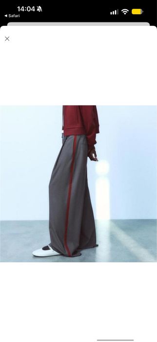 Штани жіночі сірі ZARA палаццо 36 розмір