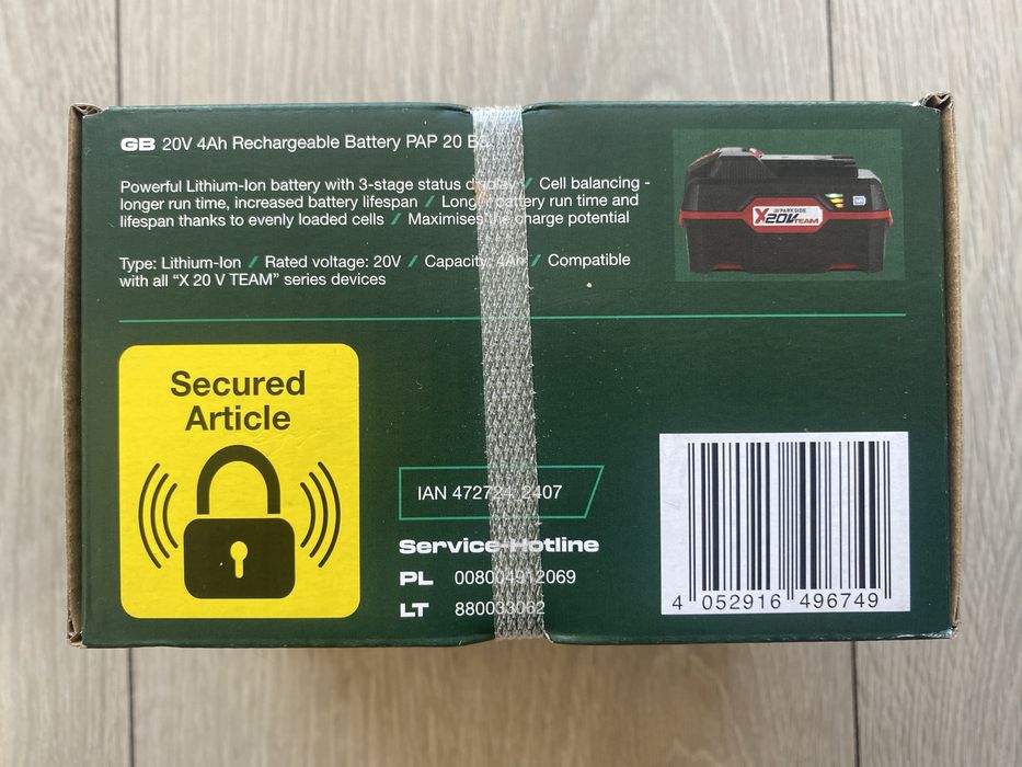 Nowa Bateria Akumulator Li-Ion Parkside 20V, PAP 20 B3 4Ah
