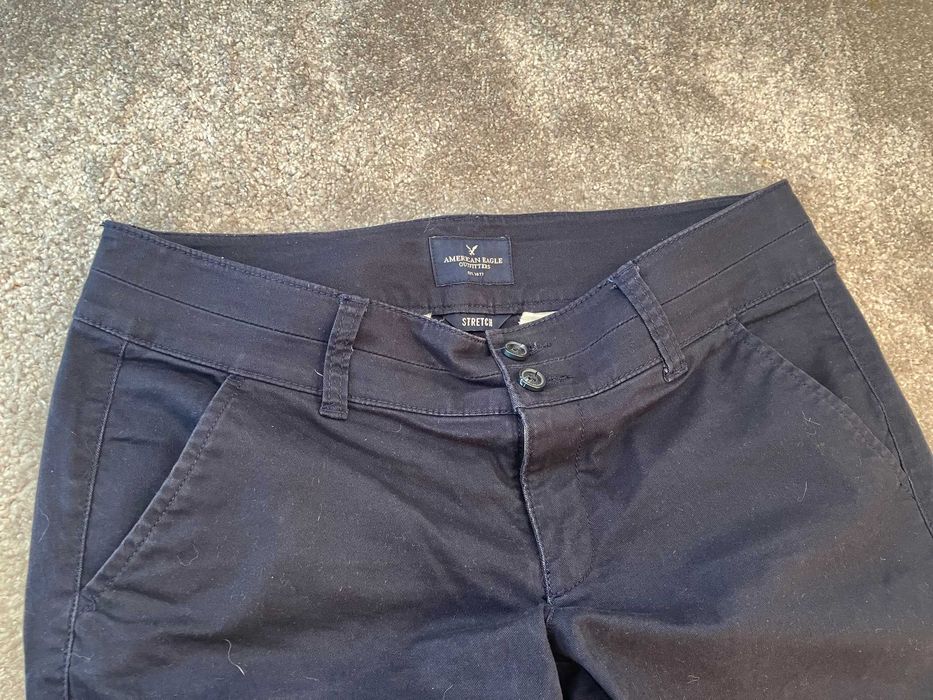 American Eagle spodnie granatowe damskie stretch skinny rozm M long