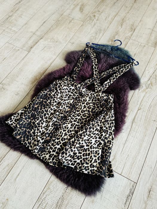 Брендова Леопардова юбка з брительками