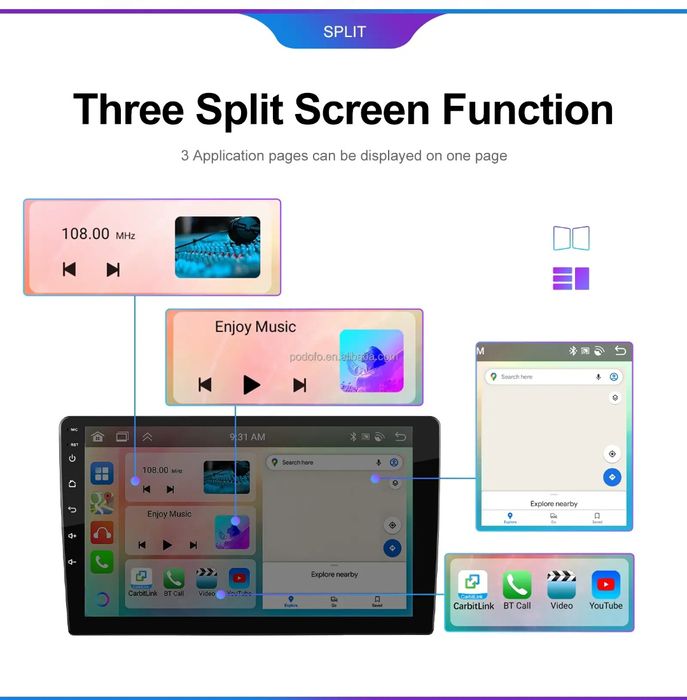 Rádio Android Mini R55 Clubman 2007-13 CARPLAY WIFI GPS 4/64GB BT novo