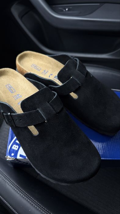 Клоги сабо  Birkenstock boston біркеншток шкіряні биркеншток