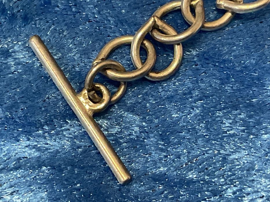 Colar prata inglesa peça vintage 48 cm