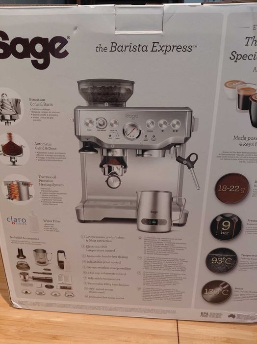 Sage Barista Express: Artigo Exposição (1 semana uso). Completa.