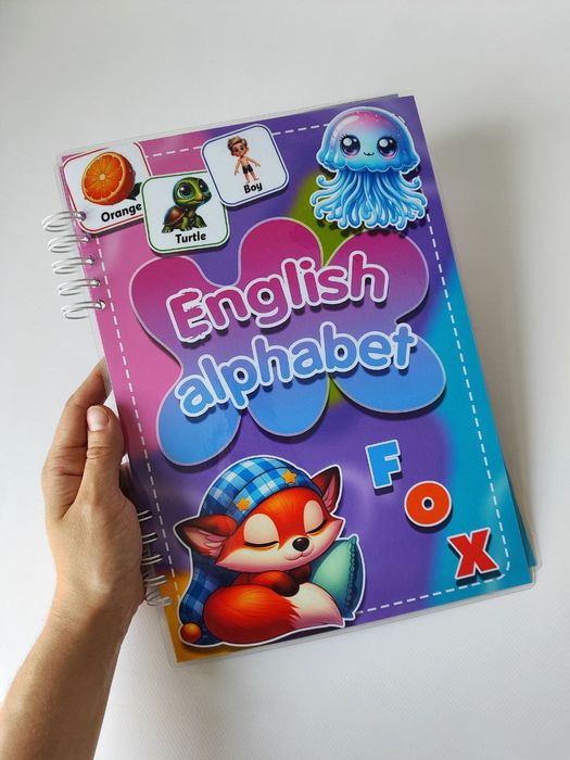 Альбом на липучках Англійська абетка Склали Слоги Букви