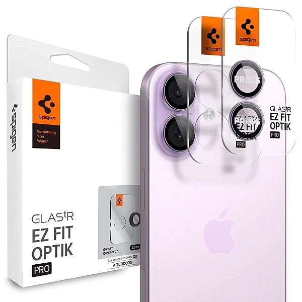 Osłona aparatu Spigen Optik Pro GLAS.TR ”EZ FIT” 2-pack na iPhone 16 /
