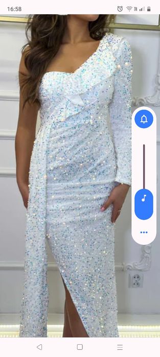 Elegancka cekinowa suknia M/L