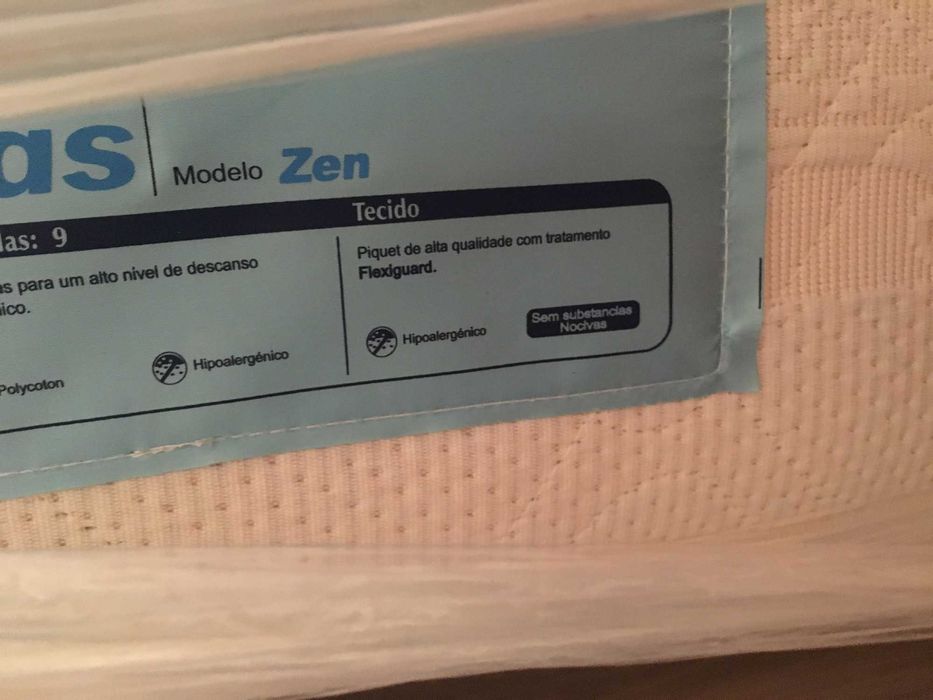 cama: sommier + colchão Molaflex 200x160cm - como novo -50% sobre pvp