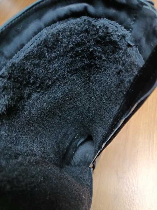 Oficerki damskie Lavorazione Artigiana buty skórzane ocieplane kozaki