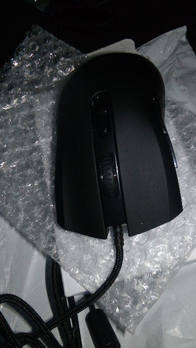 Hongsund мышь оптическая usb, 7 цветов, 3200dpi,7 кнопок чёрная