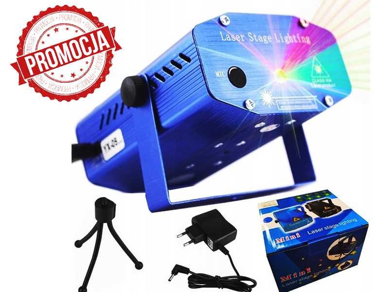 Projektor Dyskotekowy Lampa Disco Stroboskop | WYPRZEDAŻ -20%