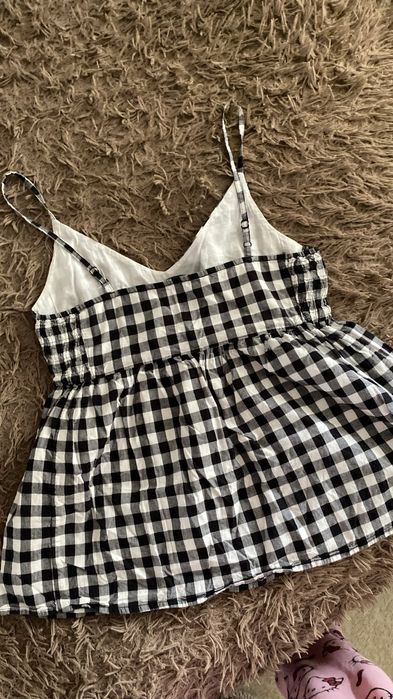 Топ-футболка в клетку