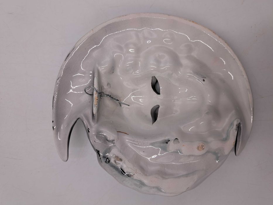 Ceramiczna maska wenecka ręcznie malowana księżyc brokatowa na ścianę