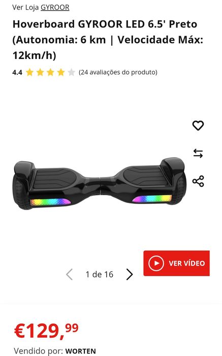 Hoverboard GYROOR LED 6.5
