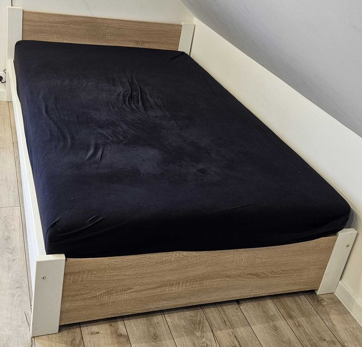 łóżko 120x200 z materacem stelażem i szufladą