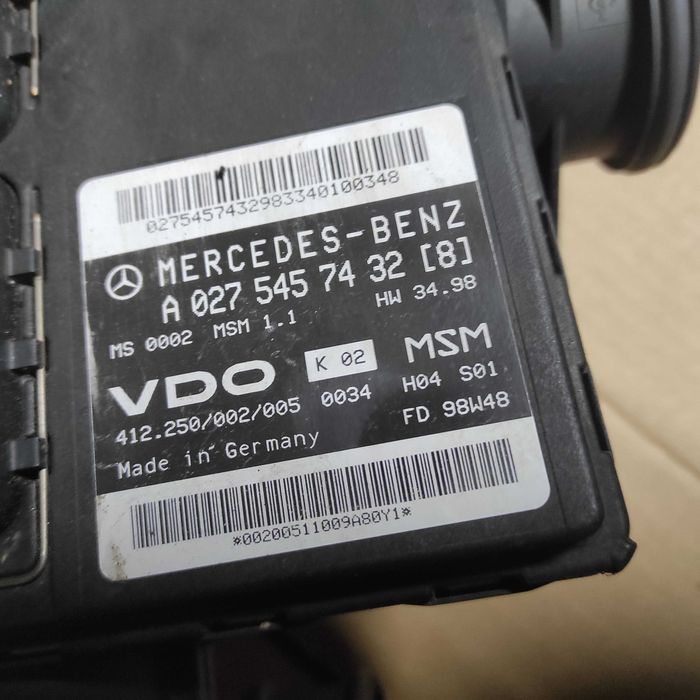 Sterownik silnika przepływomierz komputer Mercedes W168  A027,545,7432